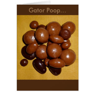 Tarjeta de especialidades de chocolate Gator Poop