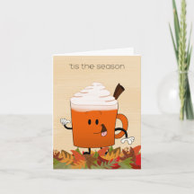 Tarjeta de especias de calabaza