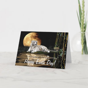 Tarjeta de especies amenazadas por el Día de la Ti
