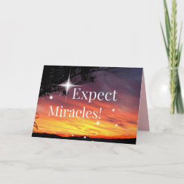 Tarjeta de espera de milagros Sparkle Sunset