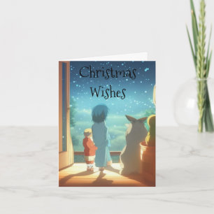 tarjeta de espera para navidades santa