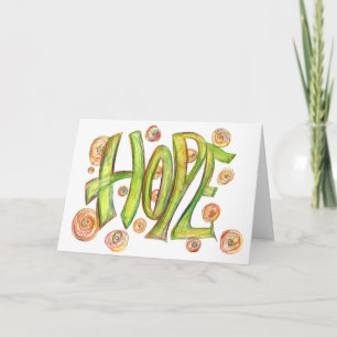 Tarjeta de esperanza de curación inspiradora