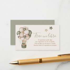 Tarjeta de esperanza libros para el bebé