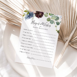 Tarjeta de esperanza y deseo de Baby Shower con fl