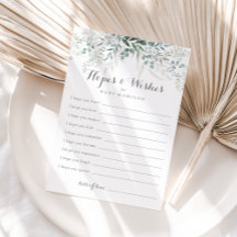 Tarjeta de Esperanzas y Deseos de Eucalyptus Baby 