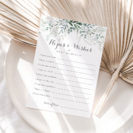 Tarjeta de Esperanzas y Deseos de Eucalyptus Baby 