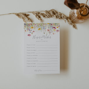 Tarjeta de Esperanzas y Deseos de Meadow Wildflowe
