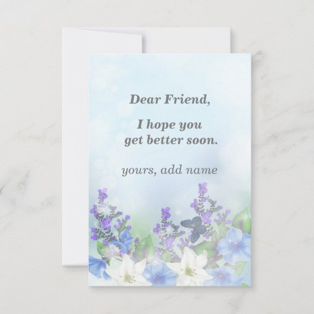 Tarjeta de Espero Que Mejores Pronto (Anverso)