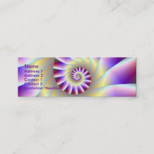 Tarjeta de espiral roja morada y blanca