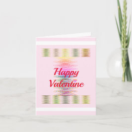 Tarjeta de espirales de color feliz de San Valentí