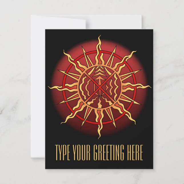 Tarjeta de espíritu nativa personalizada de invita (Anverso)