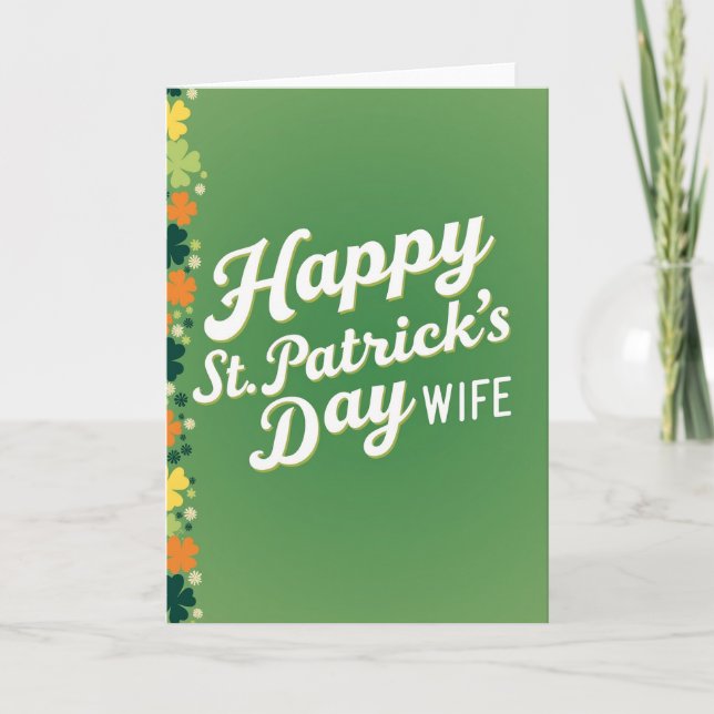 Tarjeta de esposa de trébol verde (Anverso)