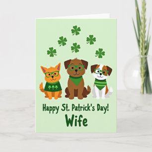 Tarjeta de esposa feliz día de San Patricio