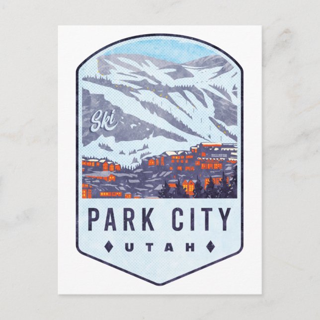 Tarjeta de esquí de Park City Utah (Anverso)