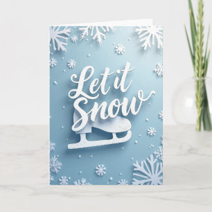 Tarjeta de esquí Deja que nieve