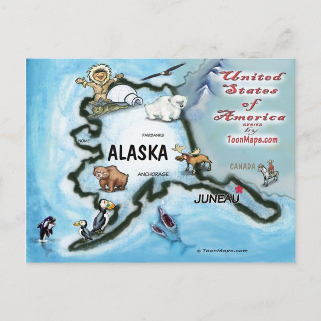 Tarjeta de Estados Unidos Alaska (Anverso)
