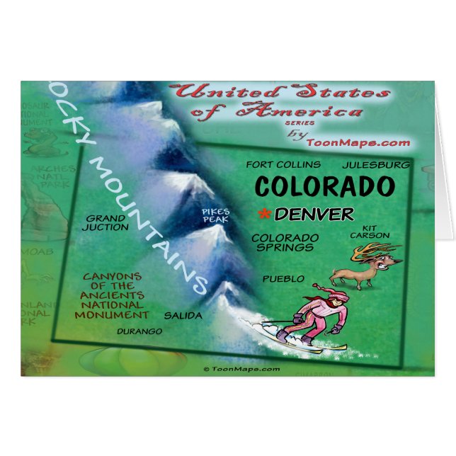 Tarjeta de Estados Unidos Colorado (Anverso (Horizontal))