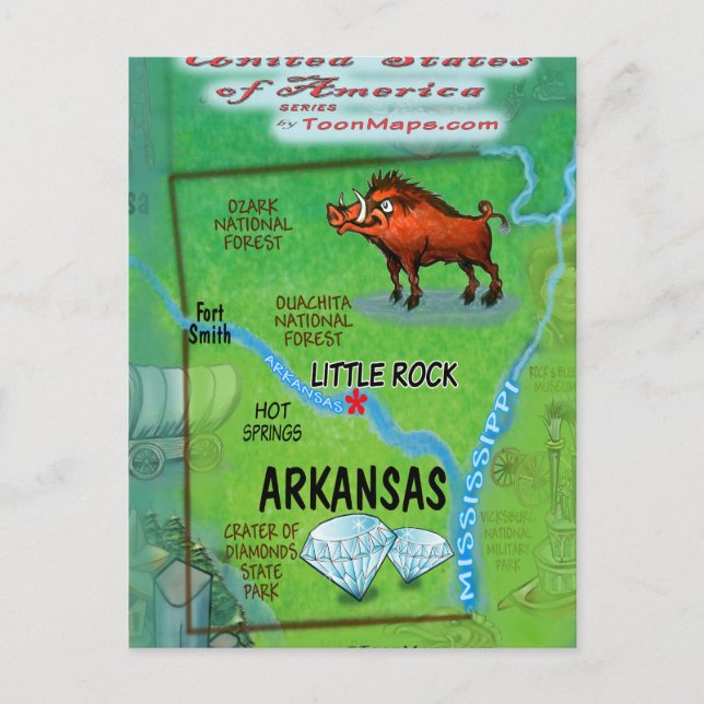 Tarjeta de Estados Unidos de Arkansas (Anverso)