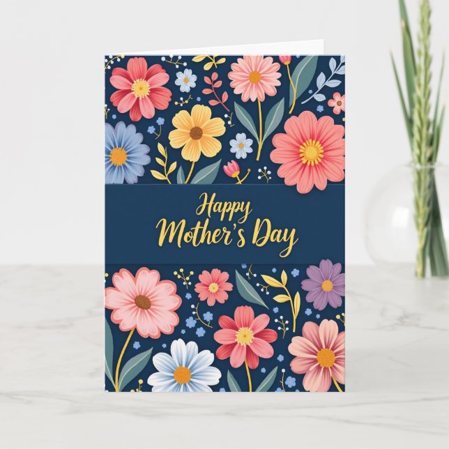 Tarjeta de Estándar Floral Índigo (Anverso)