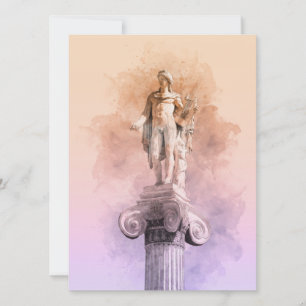 Tarjeta de estatua Apollo - recuerdo de mitología 