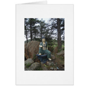 Tarjeta de estatua de Green Tara