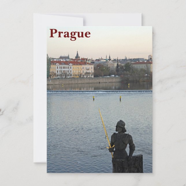 Tarjeta de estatua de Praga (Anverso)