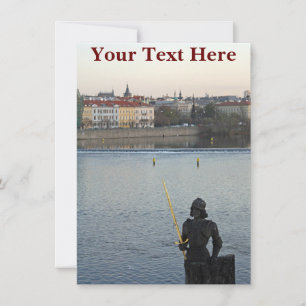 Tarjeta de estatua de Praga personalizable