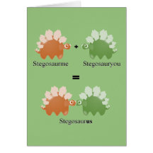 Tarjeta de estegosaurio divertida personalizable