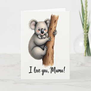 Tarjeta de estilo acuarela Mamá amorosa