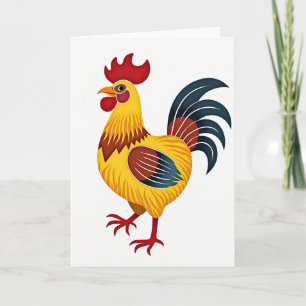 Tarjeta de estilo artístico de ave dorada