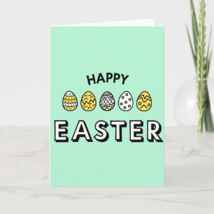 Tarjeta de estilo artístico de Pascua feliz