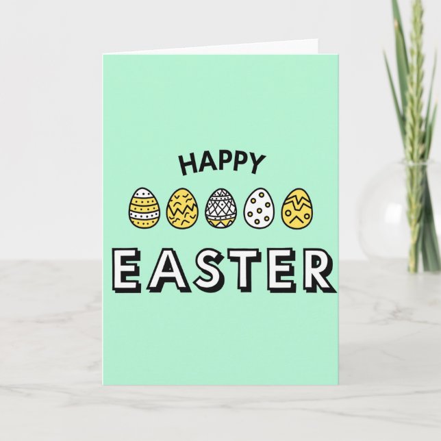 Tarjeta de estilo artístico de Pascua feliz (Anverso)
