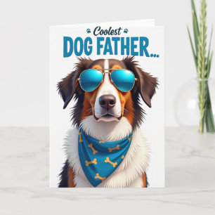 Tarjeta de estilo aviador para papá de perro