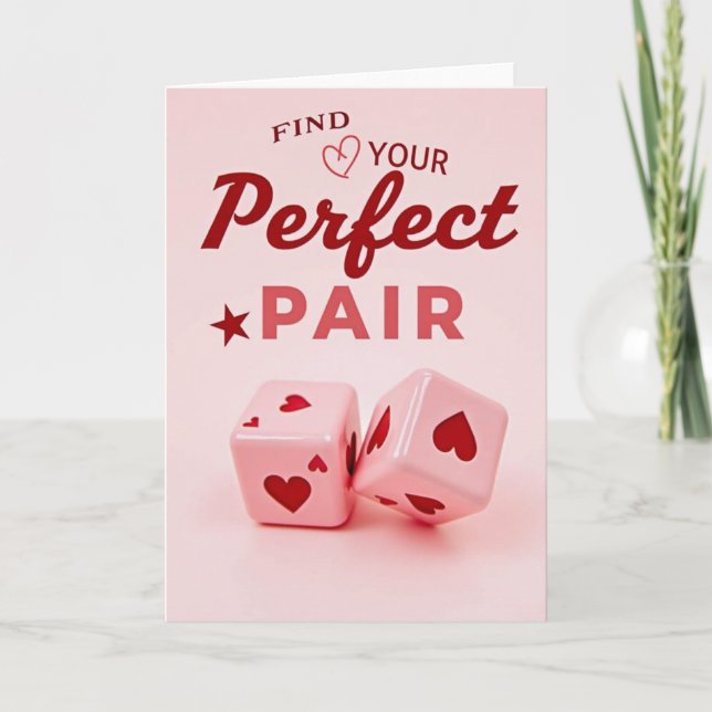 Tarjeta de estilo conmovedor de pareja perfecta (Anverso)