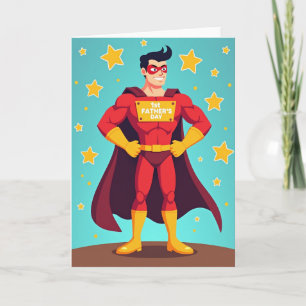Tarjeta de estilo de cómic para Super Papá