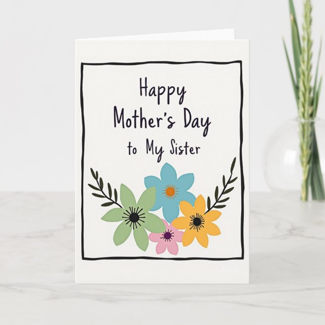 Tarjeta de estilo de ilustración de mamá encantado (Anverso)
