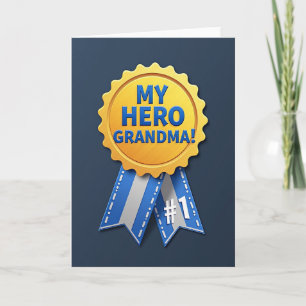 Tarjeta de estilo de premio Hero Grandma