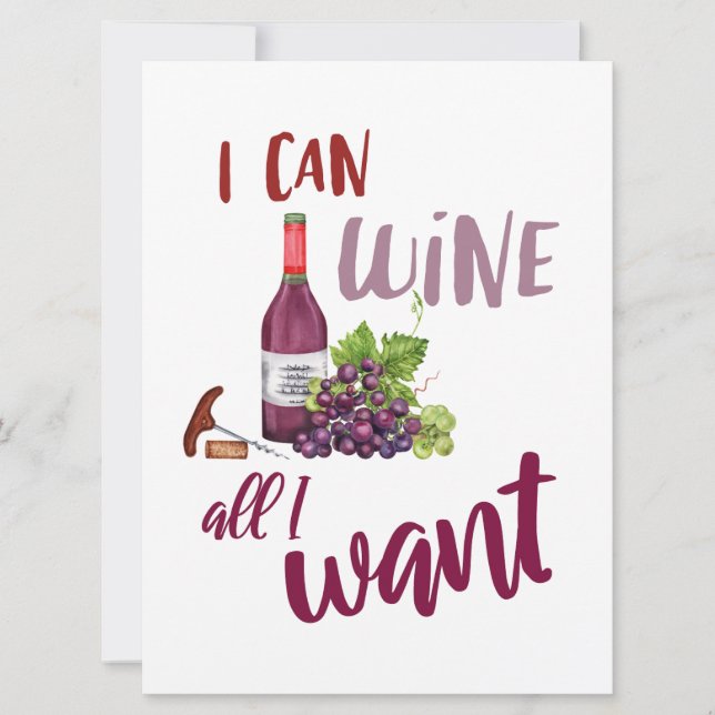 Tarjeta de estilo de vino para amigos (Anverso)