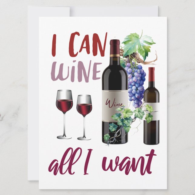 Tarjeta de estilo de vino para amigos (Anverso)