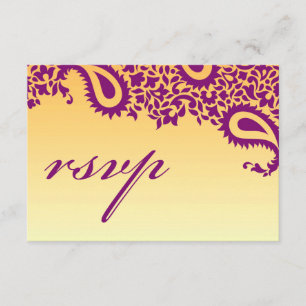 Tarjeta de estilo indio Boda RSVP