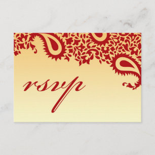 Tarjeta de estilo indio Boda RSVP