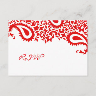 Tarjeta de estilo indio Boda RSVP