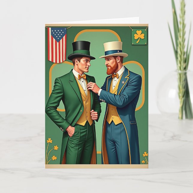 Tarjeta de estilo masculino esmeralda y azul verdo (Anverso)