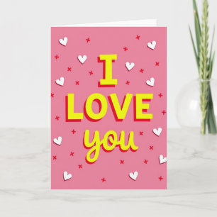 Tarjeta de estilo Pop Art 'Te Quiero'