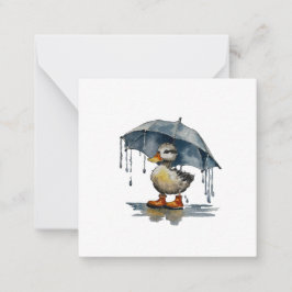 Tarjeta de estilo postal de patito esponjoso