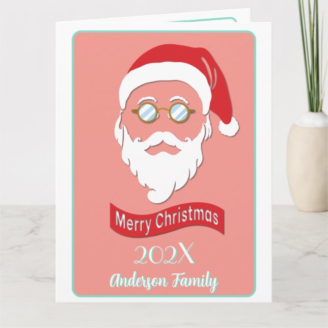 Tarjeta de estilo Santa Hipster (Anverso)