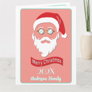 Tarjeta de estilo Santa Hipster