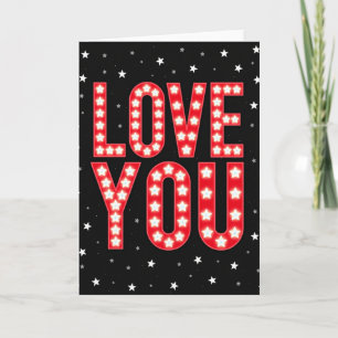 Tarjeta de estrella de amor de cartel