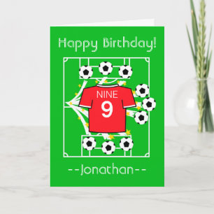 Tarjeta de Estrella de Fútbol (Rojo con Detalles B