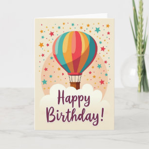 Tarjeta de estrella de globo caprichosa